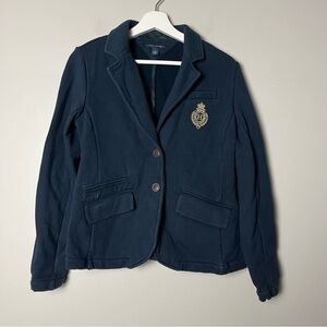 Tommy Hilfiger Navy and Green Plaid Soft Blazer Medium